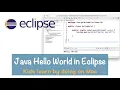 JPBE020 Java hello world in Eclipse