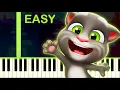Download Lagu Talking Tom | Rindu Semalam Remix - EASY Piano Tutorial