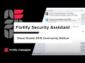 Installing Fortify Security Assistant for Visual Studio 2019 Community Edition
