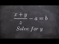 Solving a literal equation with a rational term