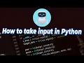 Introduction to Python programming How to use input function in Python