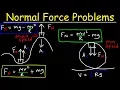 Normal Force on a Hill Centripetal Force Roller Coaster Problem Vertical Circular Motion Physics