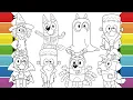 Bluey Halloween Coloring Pages Bluey Bingo Rusty Chloe Lucky
