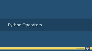 10 - Python Basic Concepts Python Operators In Malayalam