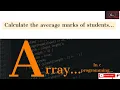 calculate the average marks of students array in c programming