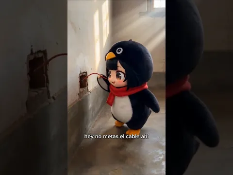 Gugu Gaga se Electrocuta! 😭🐧 #gugugaga #penguin #chibi #shorts