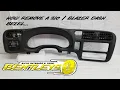 1998 1999 00 01 02 03 2004 CHEVY S10 BLAZER SONOMA BRAVADA DASH BEZEL REMOVAL SHOWING HIDDEN SCREWS