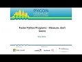 Mike Muller - Faster Python Programs
