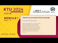 Algorithmic Thinking with Python Module - 1 Part 2 B Tech KTU 2024 Scheme STUDY FREE KOS APP