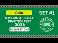 Ohio DMV Motorcycle Test 2026 40 Real Practice Questions DMV Test 2026 Set