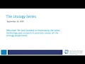 The Urology Series Virtual Talk September 24 2020
