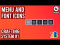 Menu Buttons with Font Icons in Unreal Engine 5 3 - Crafting System