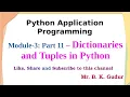 Dictionaries and Tuples in Python