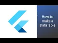 Flutter how to make a DataTable
