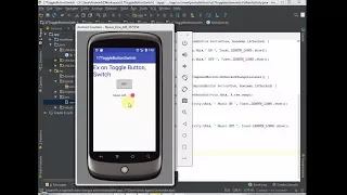 16 Android app development tutorial Android Music Player Application Switches Toggle Button