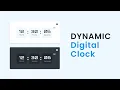Dynamic Digital Clock in HTML CSS and JavaScript Light and Dark Theme