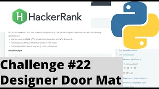 Hackerrank Python Challenge Designer Door Mat