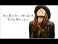 Sara Bareilles  - She used to be mine lyrics