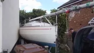 EP16 Loading up and taking our Red Fox trailer sailer to the club ready to launch.