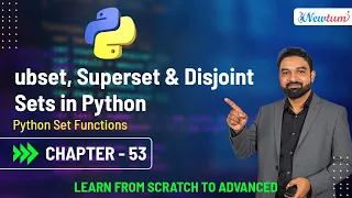 Subset Superset Disjoint Sets in Python Python Set Functions Chapter 53