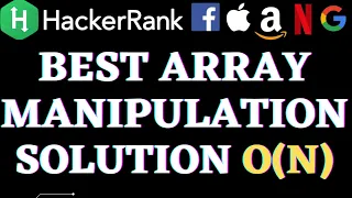 Array Manipulation HackerRank Python