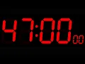 47 Minute Timer - Red Color 47 Minutes Countdown Timer No mid- ads