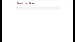 Github User Finder in VanillaJS