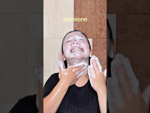 I know it looks weird but it works (for me) #skincare #skincareroutine #facewash