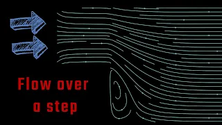 Flow over backward facing step simulation in Python