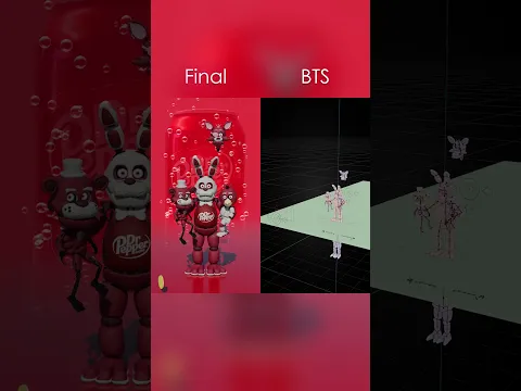 FNaF Dr Pepper Head Puzzle Challenge FNaF Song | Behind The Scene vs Animation #fnaf #memes #shorts