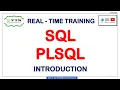 Class - 1 SQL PLSQL Real-time training Introduction Demo 08-06-22