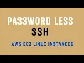 Passwordless SSH to AWS EC2 instances