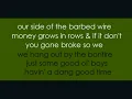 Kick it in the Sticks - Brantley Gilbert lyrics on-screen