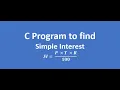 C program to find Simple Interest