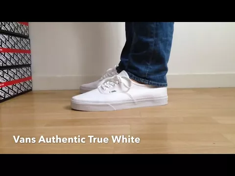 Download MP3 Vans Authentic True White on feet