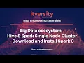 Big Data ecosystem - Hive Spark Single Node Cluster