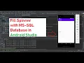 Fill Spinner with Values from MS-SQL Database in Android Studio Android Tutorial s