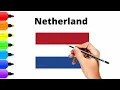 Netherlands flag drawing How to draw flag