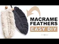 How to make boho macrame feathers