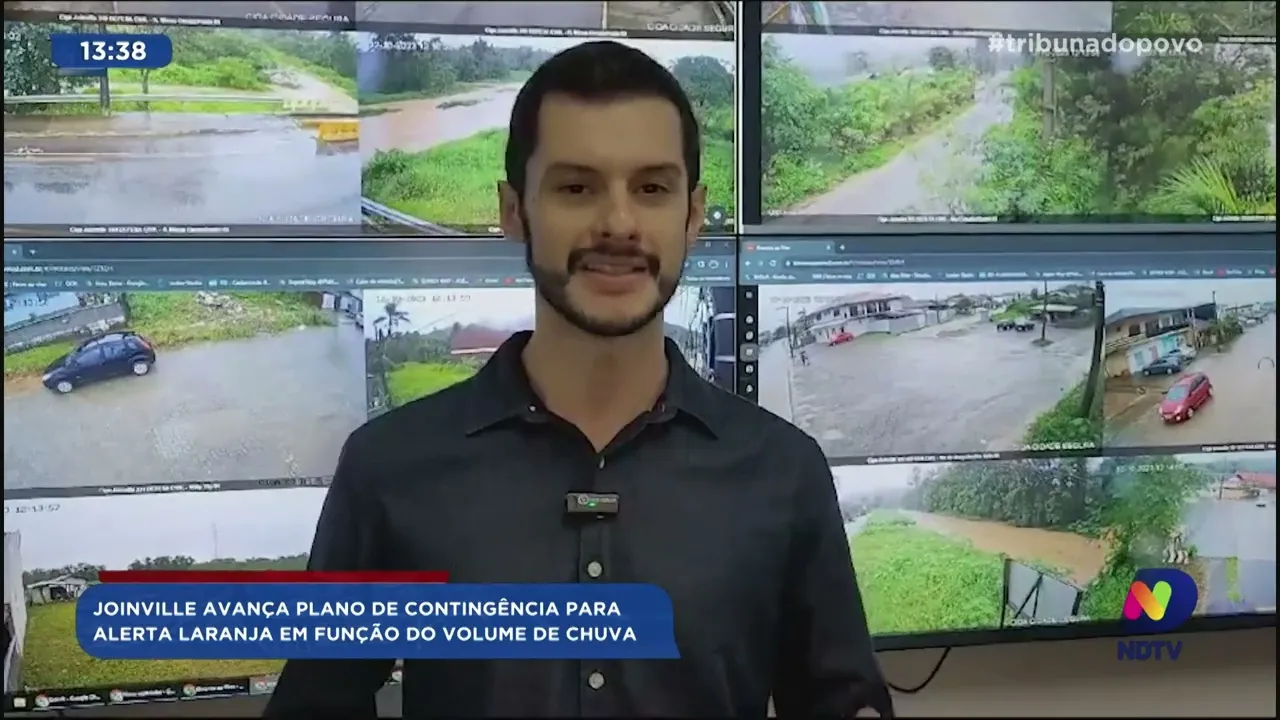 Joinville avança plano de contingência para alerta laranja em função do volume de chuva