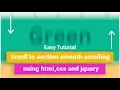 Scroll to section smooth scrolling like onepage website using HTML CSS jQuery Smooth Scroll