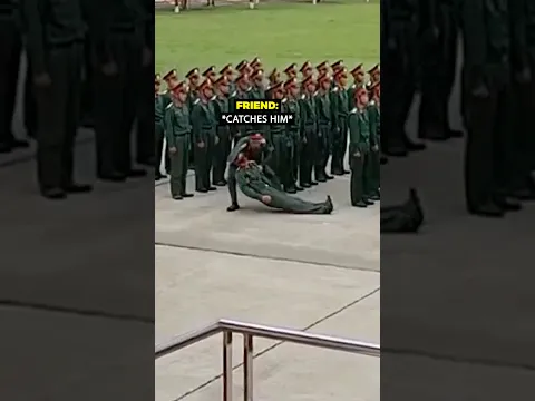 Soldier faints in important ceremony