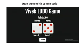 Dice roller game using pure Javascript and CSS Ludo game with source code