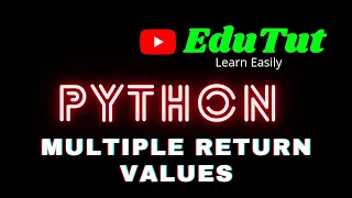 Multiple Return Statement Python Programming Language EduTut Learn Easily in Tamil