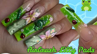The cutest FROGGIE SET EVER on Throw back French Tips