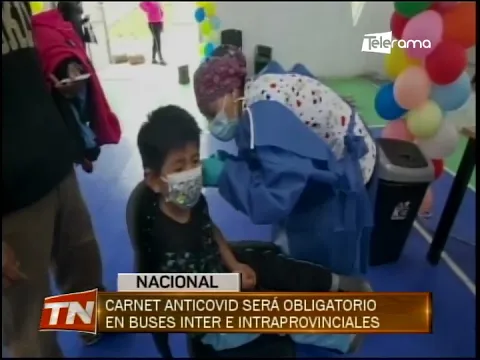 Carnet anticovid será obligatorio en buses inter e intraprovinciales