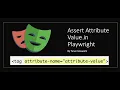 Playwright Check Attribute Value