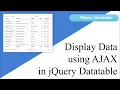 Load Dynamic Data into Datatable with ajax JQuery Datatable