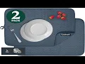 Cuisinart Dish Drying Mat for Kitchen Counter 2 Pack XL 18x24 Ultra