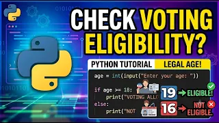 Python Program to Check Voting Eligibility Python if-else Tutorial